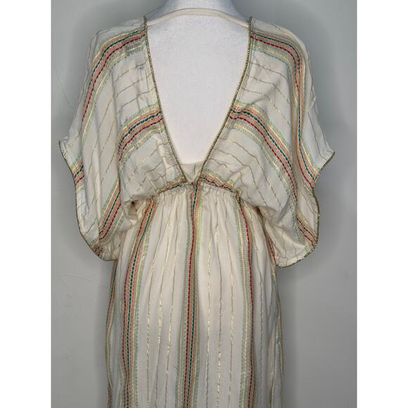 America and Beyond Cream Aztec Stripe Maxi Dress Size Small - Picture 4 of 12